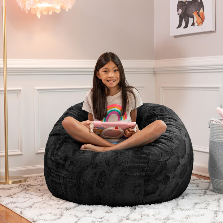 Jaxx Saxx 3 Foot Bean Bag Chair - Faux Fur