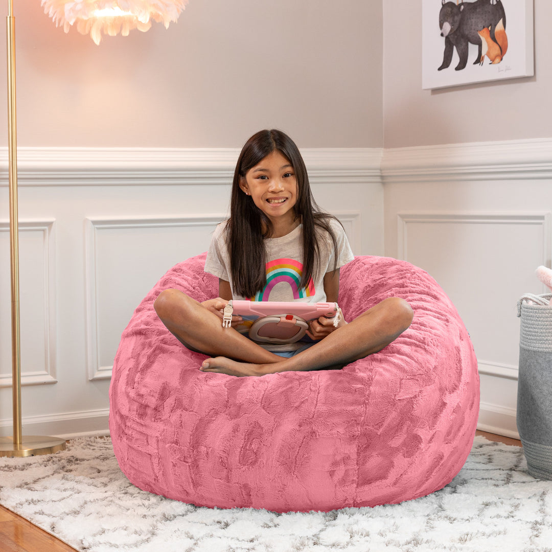 Jaxx Saxx 3 Foot Bean Bag Chair - Faux Fur