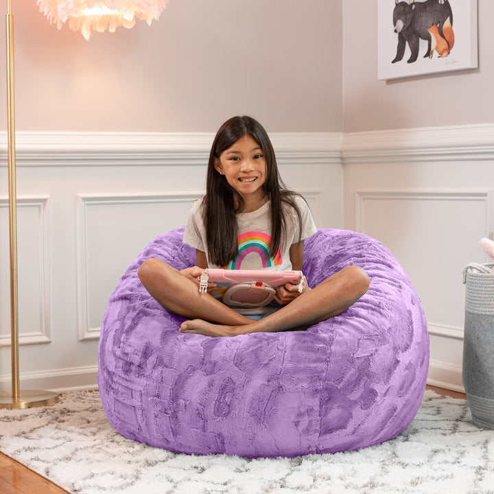 Jaxx Saxx 3 Foot Bean Bag Chair - Faux Fur