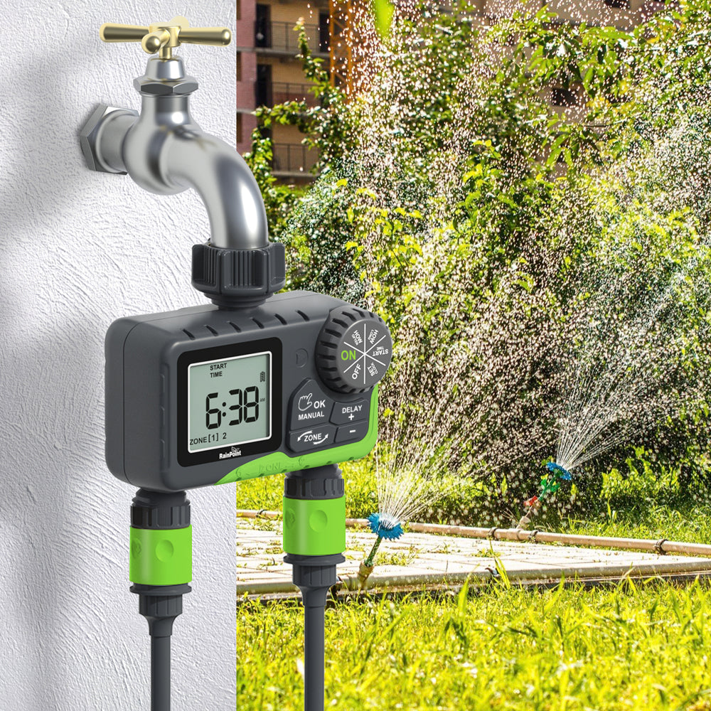 RAINPOINT 2-Zone Smart Water Timer for Garden Hose