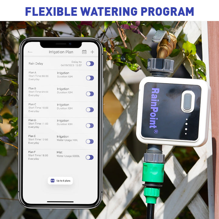 RAINPOINT WiFi Smart Sprinkler & Hose Timer With Hub