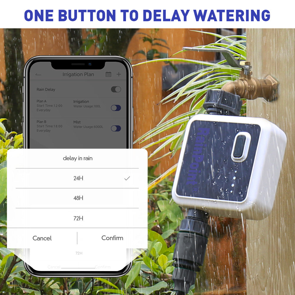 RAINPOINT WiFi Smart Sprinkler & Hose Timer With Hub