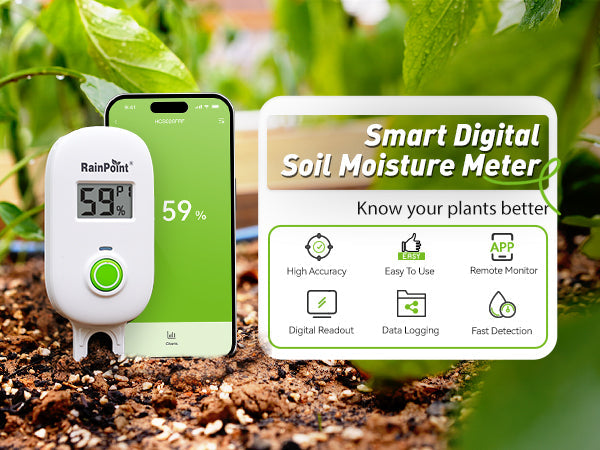 Smart Digital Wireless Plant Moisture Meter