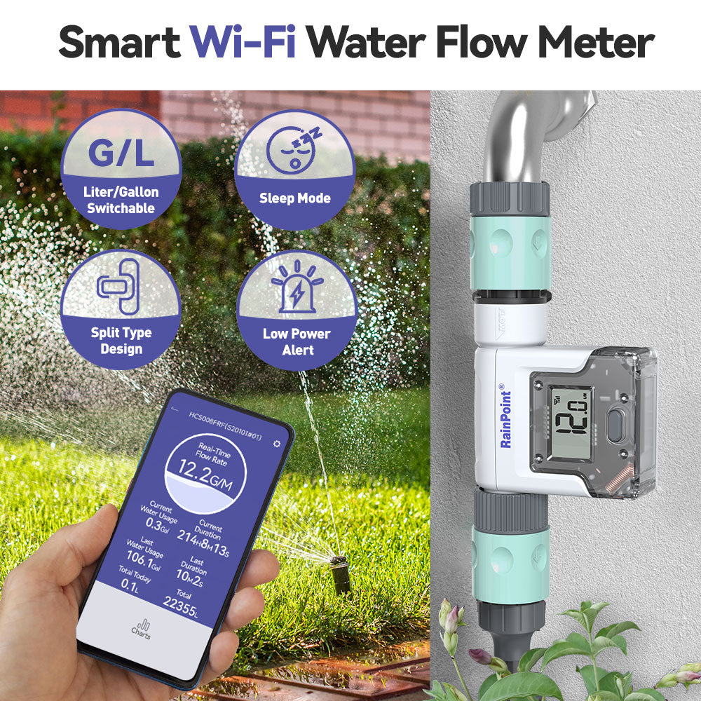 RainPoint Wi-Fi Water Flow Meter