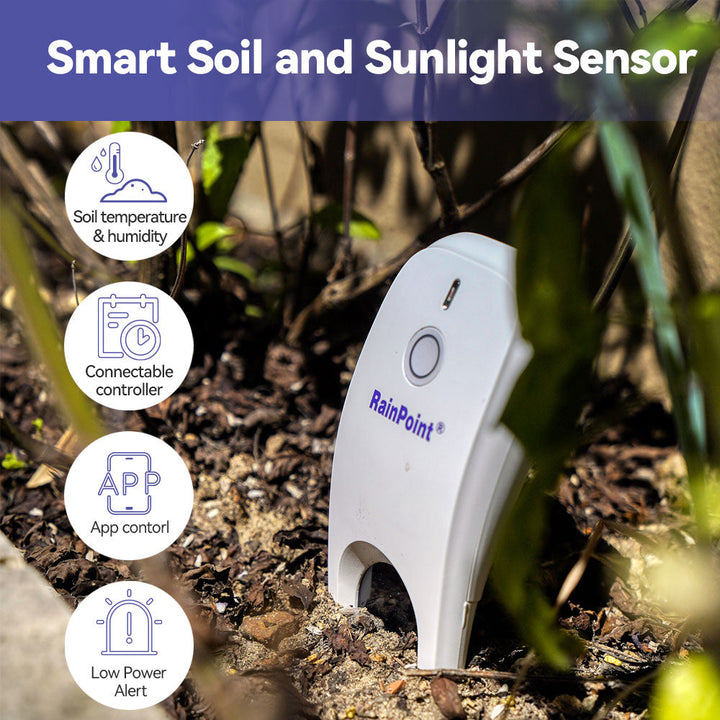 RainPoint Wi-Fi Soil Moisture & Temperature Monitor – Smart Garden & Farm Sensor with Gateway Hub