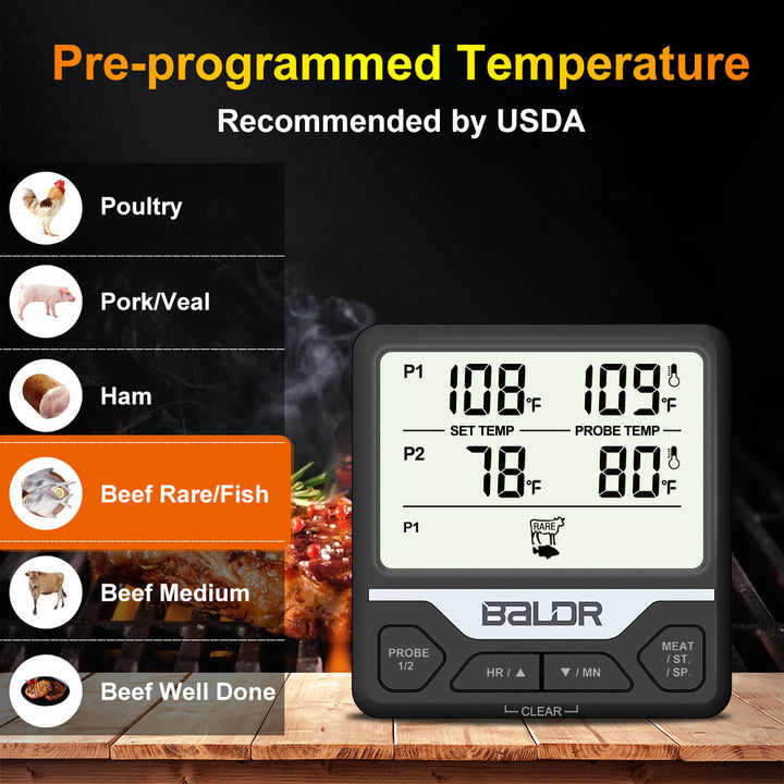 BALDR Dual Probe Digital Cooking Thermometer