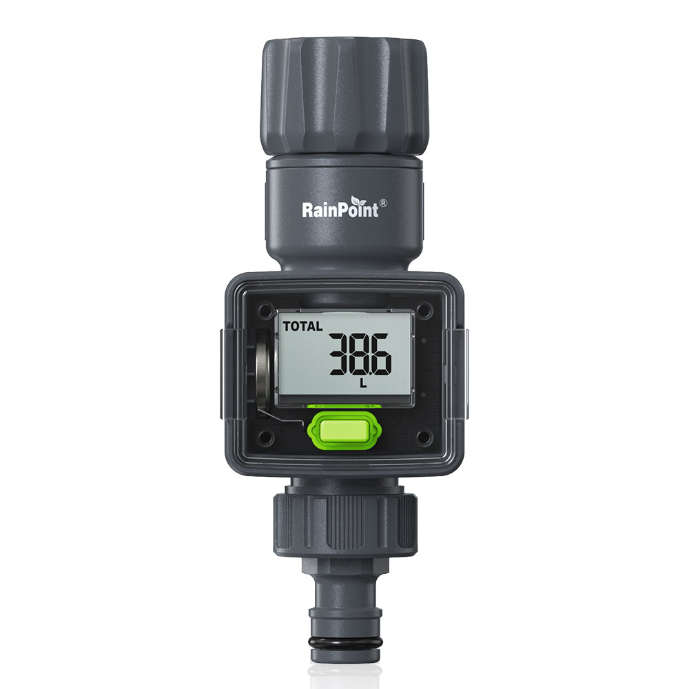 Water Measure Digital Garden Hose Water Flow Meter – Brookstone