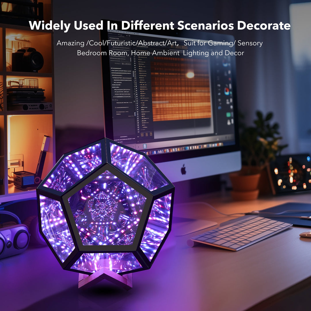 Infinity Dodecahedron Magic Table Lamp