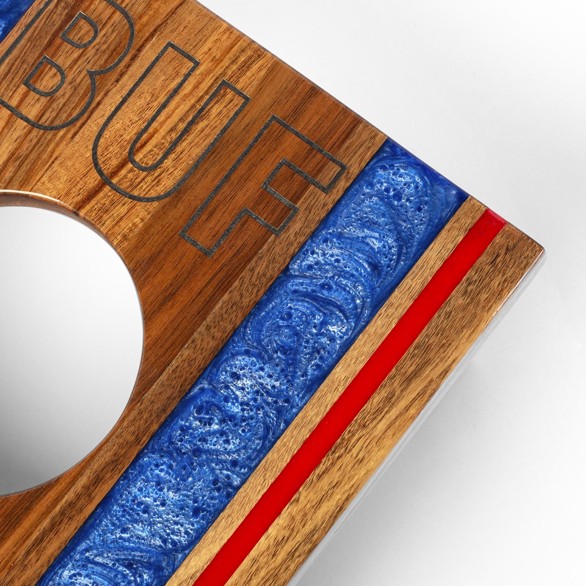 1ft x 2ft Gameday Teams Epoxy Resin Wood Compact Travel Cornhole