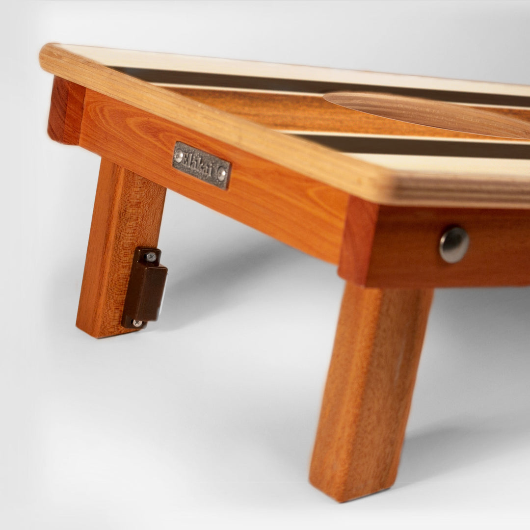 1ft x 2ft Graphic Wood Travel Cornhole Set | Natural Surf Beach Collection