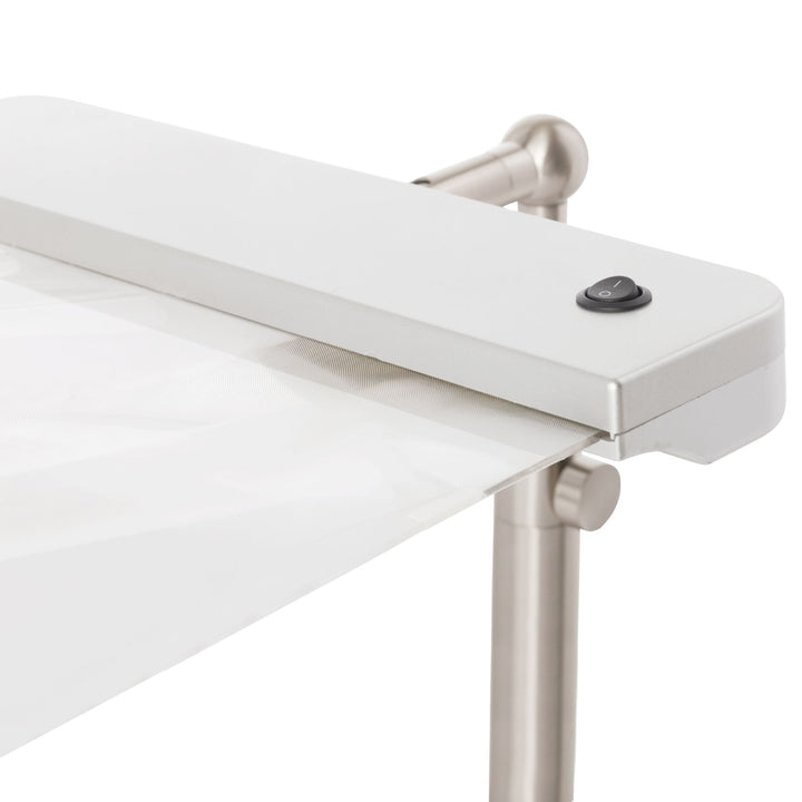 Daylight24 Cordless Full Page Magnifier Table Lamp – Silver Finish