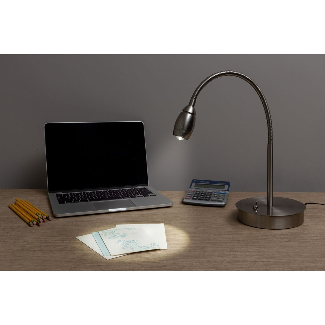Daylight24 Adjustable Beam LED Desk Lamp – Brushed Nickel Finish