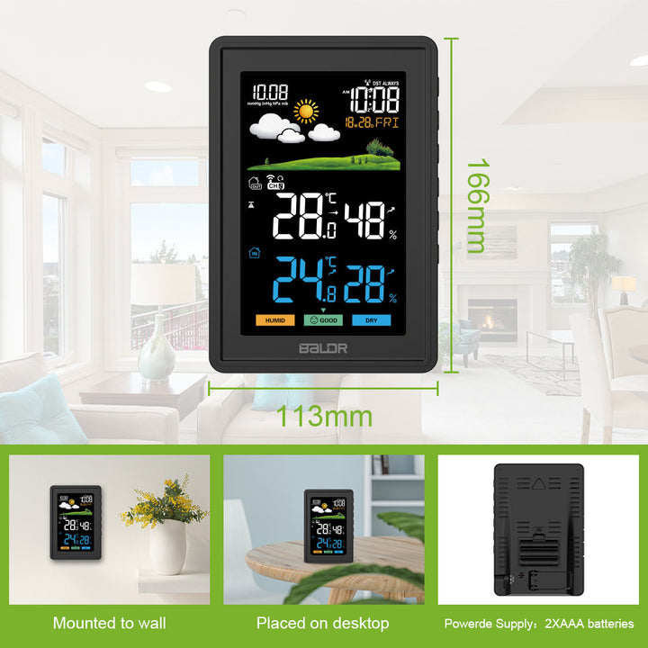 BALDR Weather Station Wireless Indoor Outdoor Thermometer