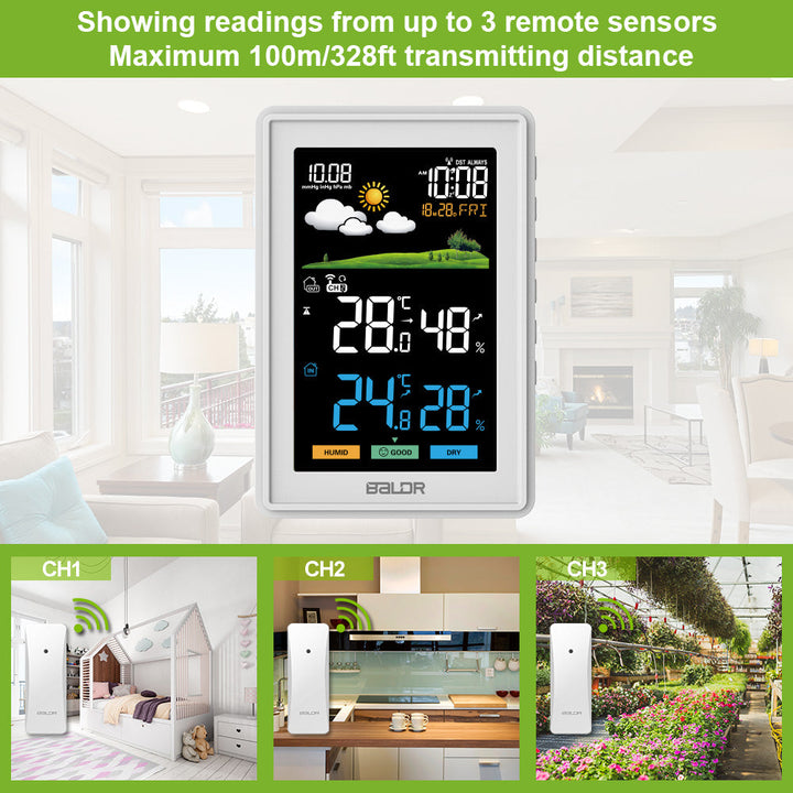 BALDR Weather Station Wireless Indoor Outdoor Thermometer
