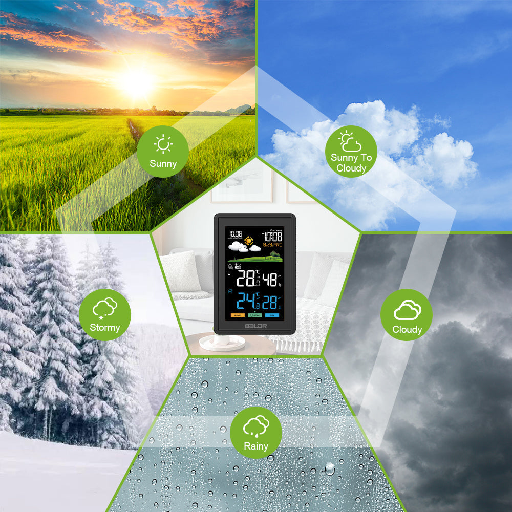 BALDR Weather Station Wireless Indoor Outdoor Thermometer