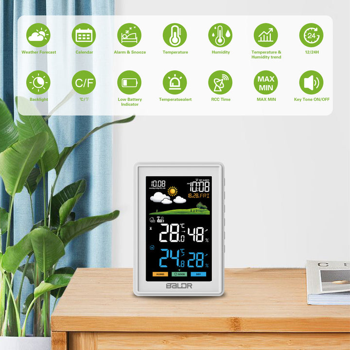 BALDR Weather Station Wireless Indoor Outdoor Thermometer