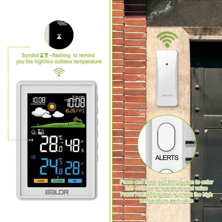 BALDR Weather Station Wireless Indoor Outdoor Thermometer