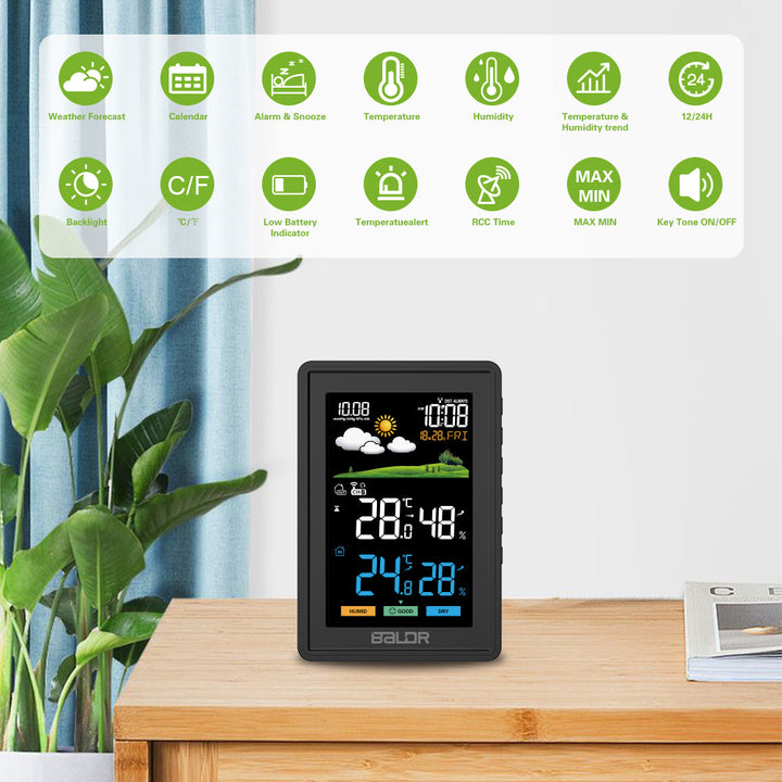 BALDR Weather Station Wireless Indoor Outdoor Thermometer