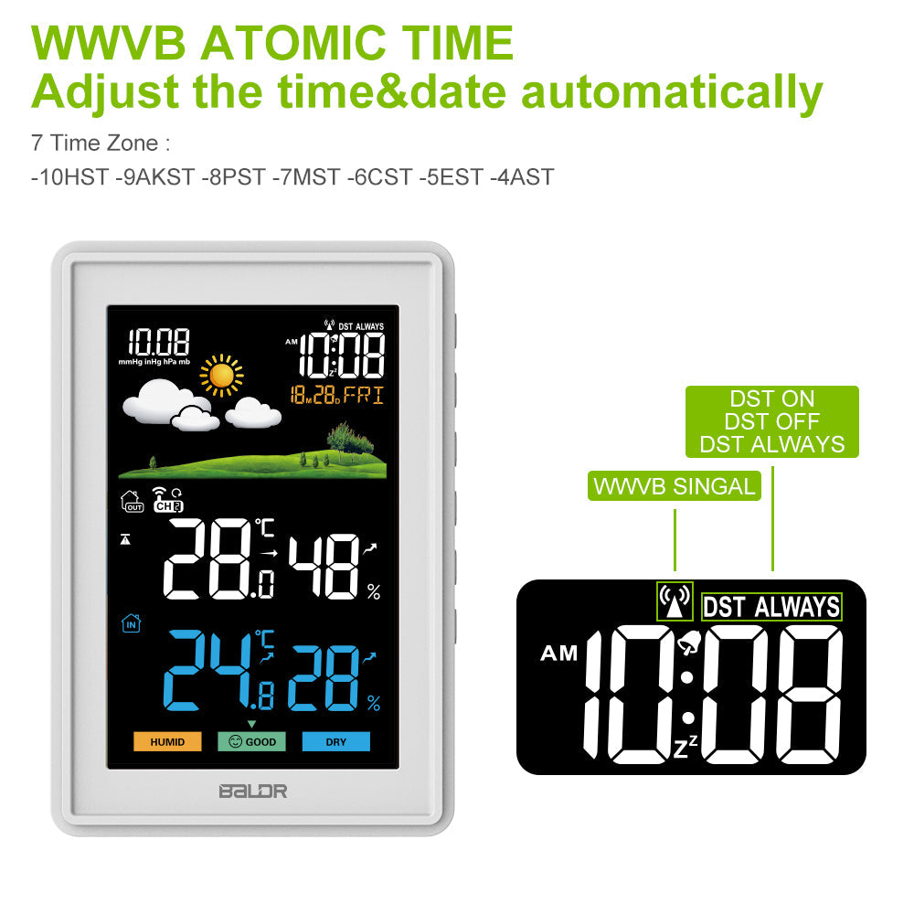 BALDR Weather Station Wireless Indoor Outdoor Thermometer