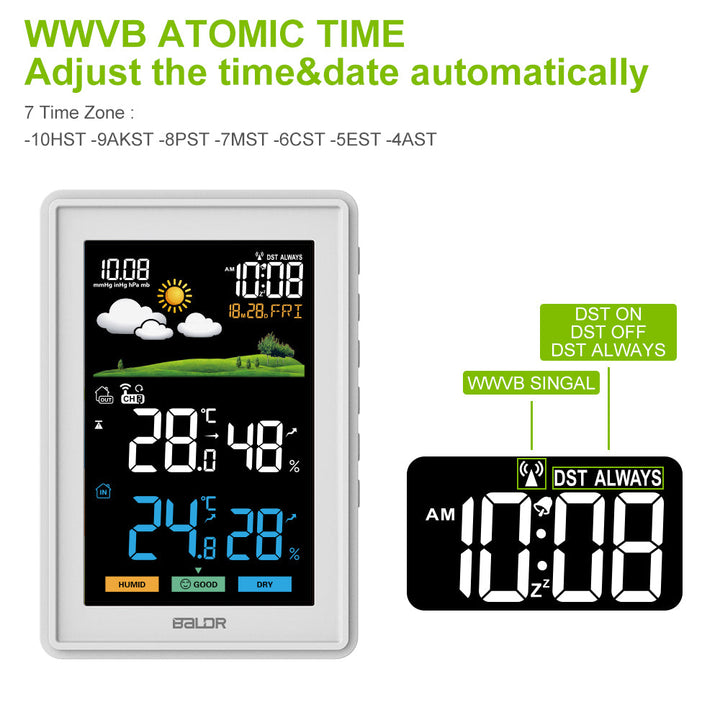BALDR Weather Station Wireless Indoor Outdoor Thermometer