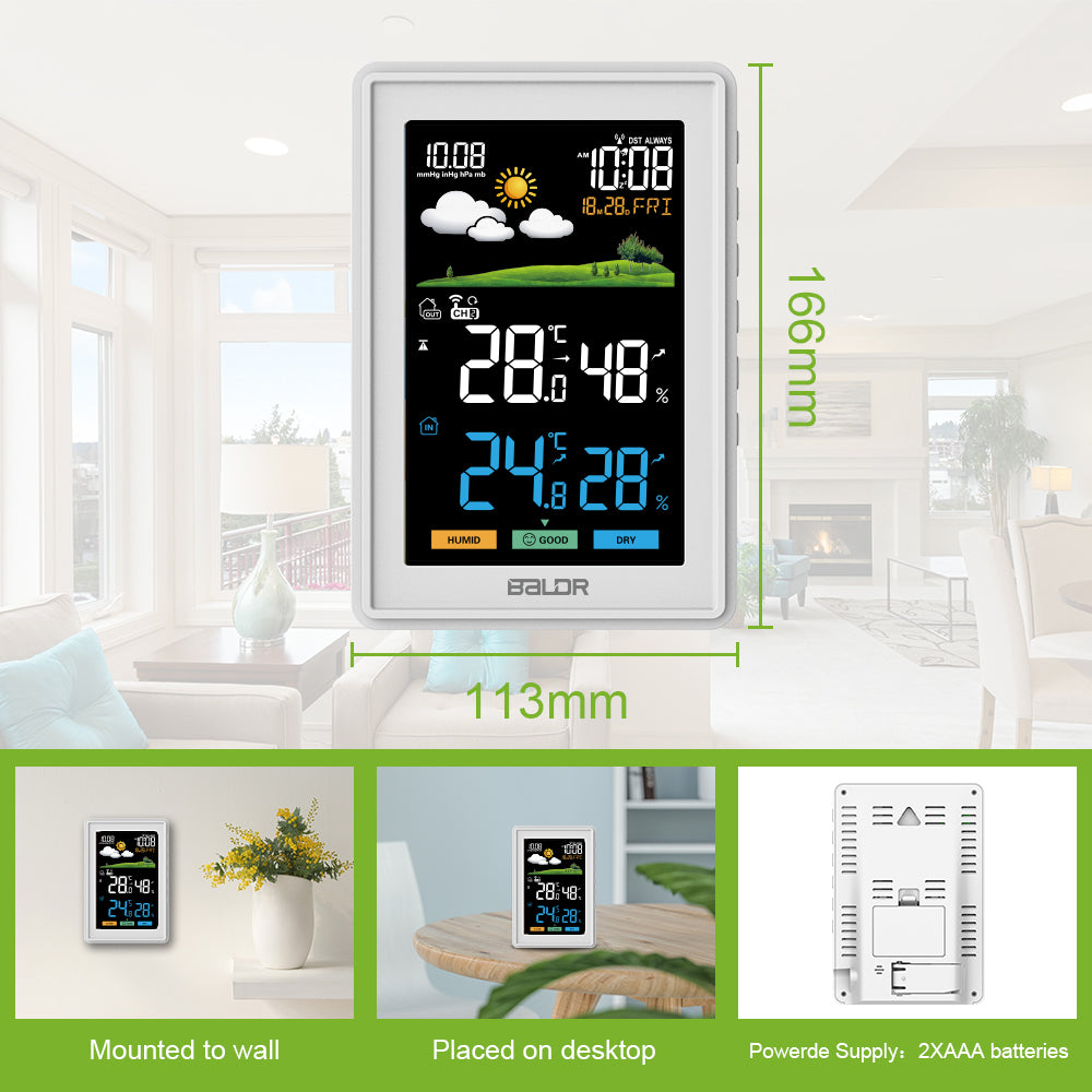 BALDR Weather Station Wireless Indoor Outdoor Thermometer