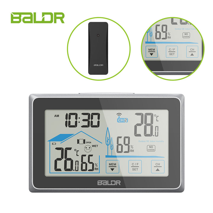 BALDR Wireless Weather Station, Digital Thermometer & Hygrometer (Indoor&Outdoor),