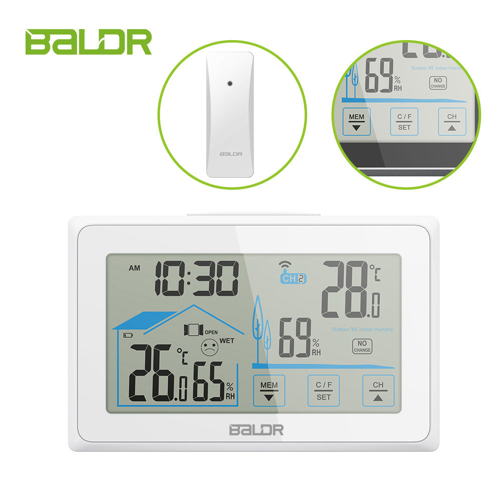 BALDR Wireless Weather Station, Digital Thermometer & Hygrometer (Indoor&Outdoor),