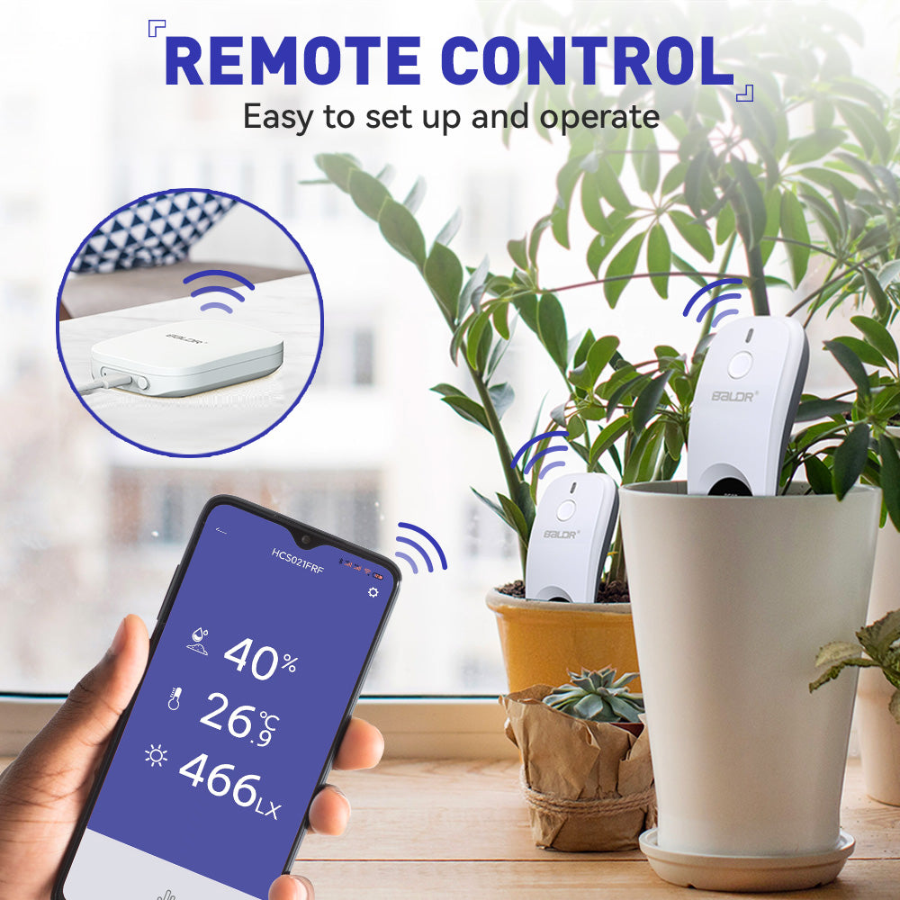 RainPoint Wi-Fi Soil Moisture & Temperature Monitor – Smart Garden & Farm Sensor with Gateway Hub