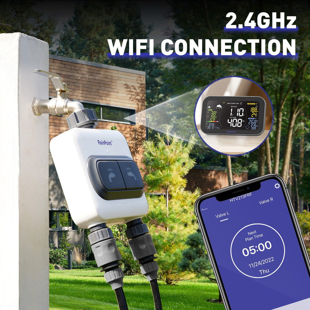 RAINPOINT 2-Zone Wi-Fi Sprinkler Timer