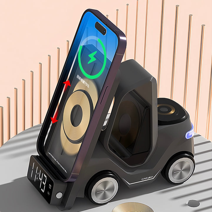 4 in 1 Forklift Fast Wireless Charging Station Dock for iPhone, AirPods & Apple Watch by INSPECIAL HOME