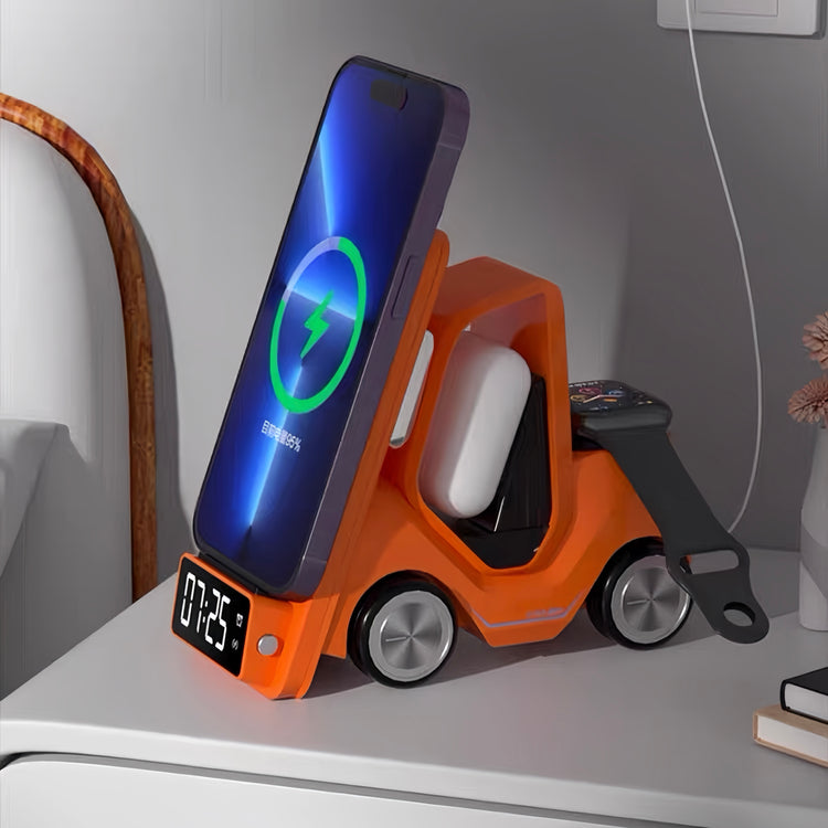 4 in 1 Forklift Fast Wireless Charging Station Dock for iPhone, AirPods & Apple Watch by INSPECIAL HOME
