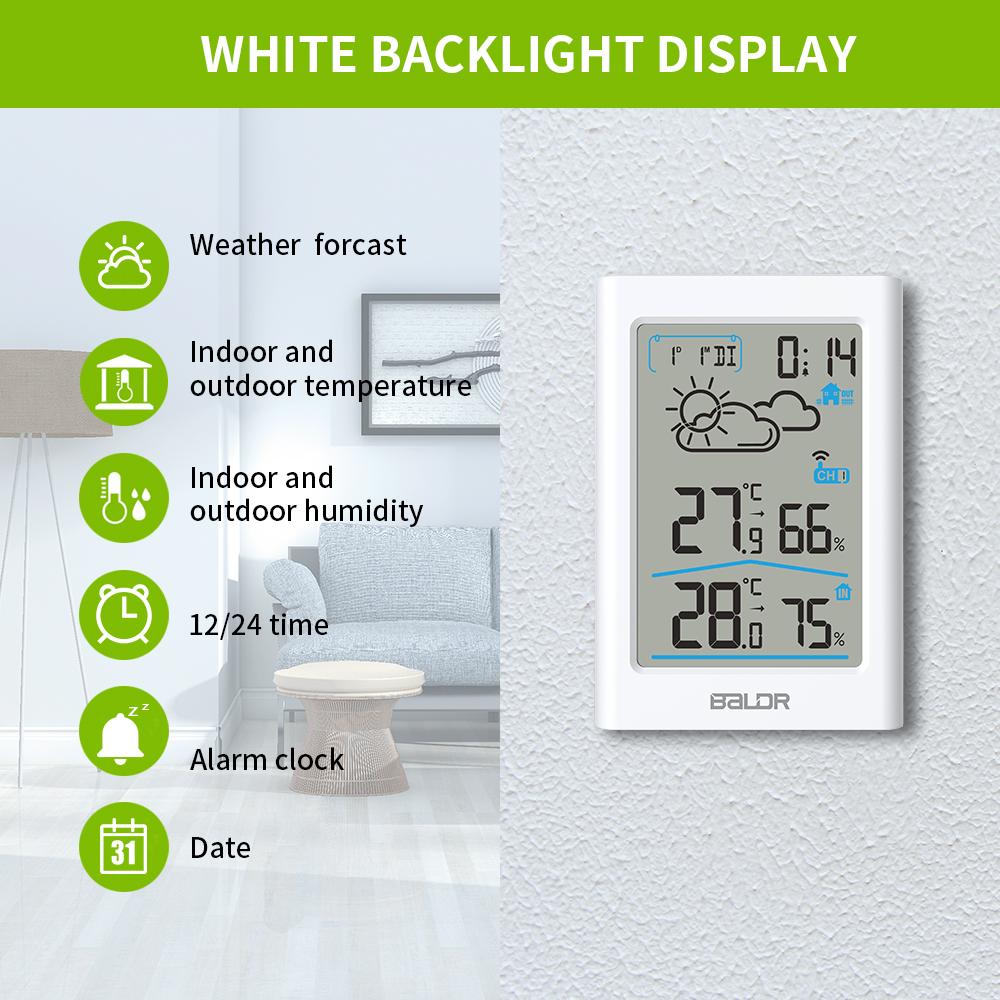 BALDR WS0341 Indoor & Outdoor Thermometer Hygrometer