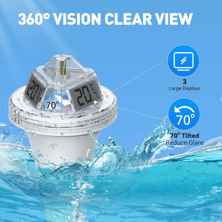 RAINPOINT Wireless Pool Thermometer – Accurate Swimming Pool & Pond Temperature Monitor