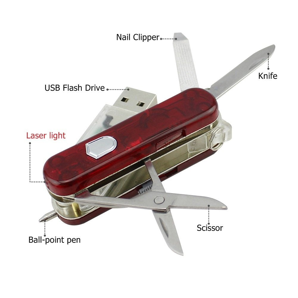 Your Best Friend Swiss Army-Inspired Pocket Knife With 16 GB USB Drive