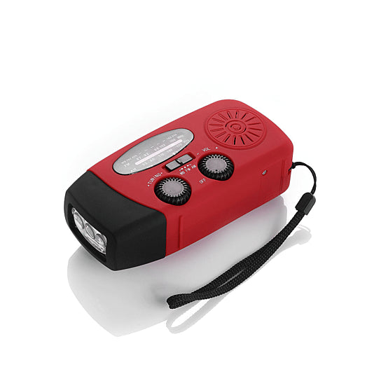 Storm Safe Emergency AM/FM/NOAA Weather Band Radio With Solar Flash Light and Built-in Phone Charger