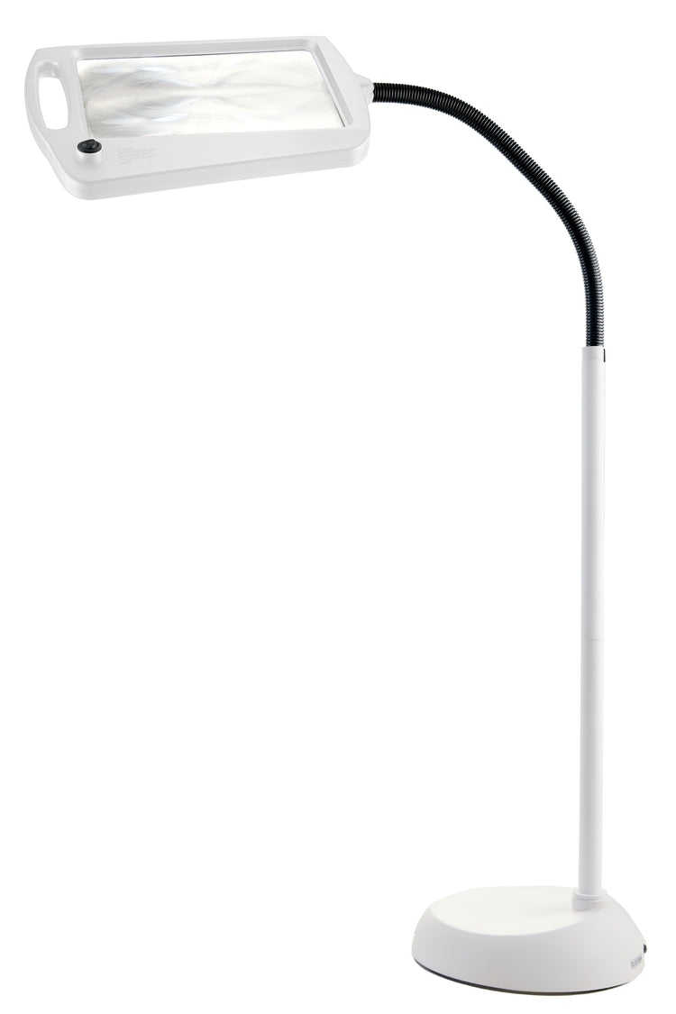 Daylight24 Full Page Magnifier Floor Lamp - White Finish