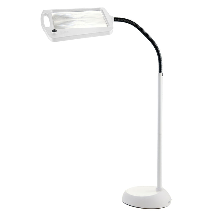 Daylight24 Full Page Magnifier Floor Lamp - White Finish