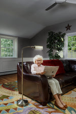 Natural Daylight Cordless LED Reading Floor Lamp - Antique Brass Finish by Daylight24
