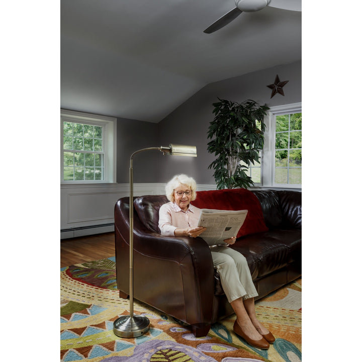 Natural Daylight Cordless LED Reading Floor Lamp - Antique Brass Finish by Daylight24