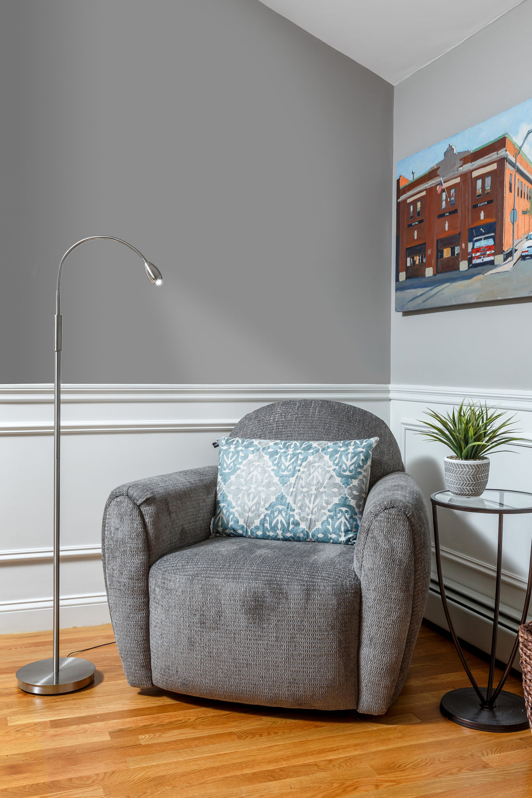 Natural Daylight LED Adjustable Beam Floor Lamp - Brushed Nickel Finish by Daylight24