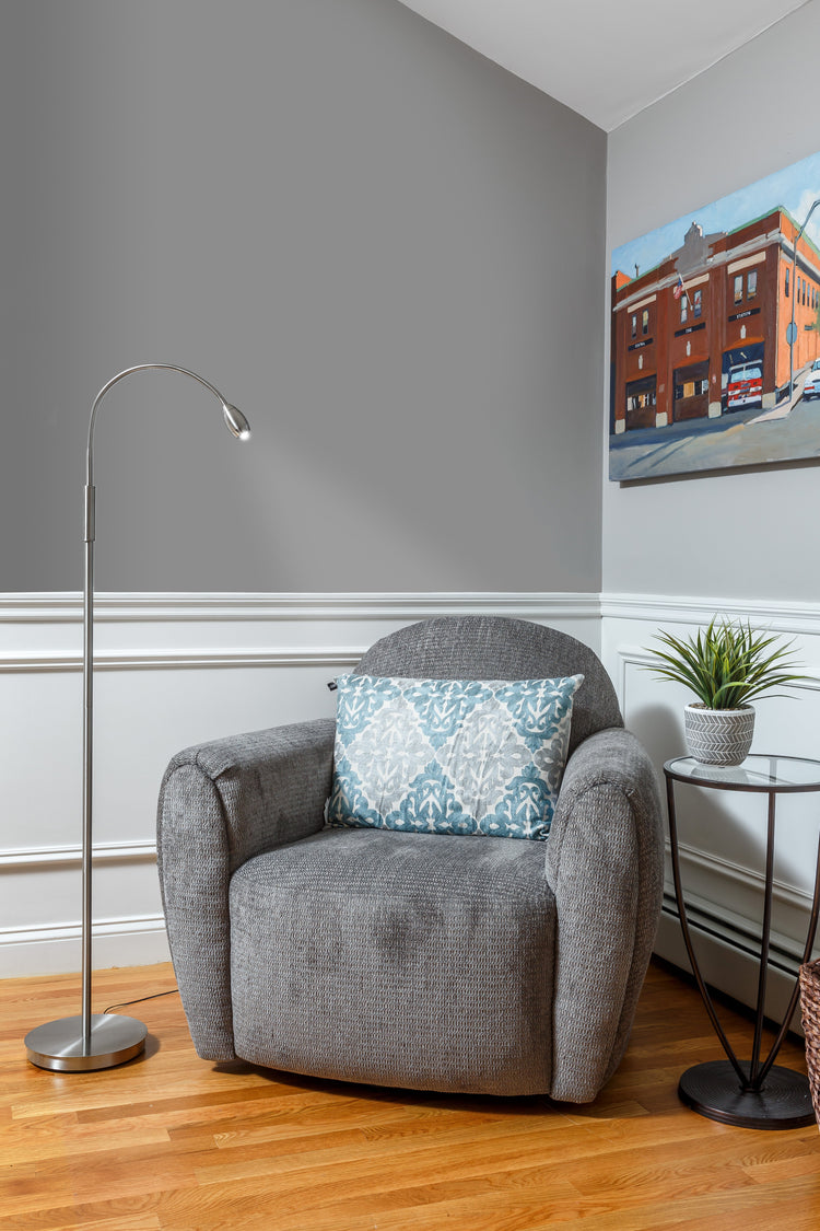Natural Daylight LED Adjustable Beam Floor Lamp - Brushed Nickel Finish by Daylight24