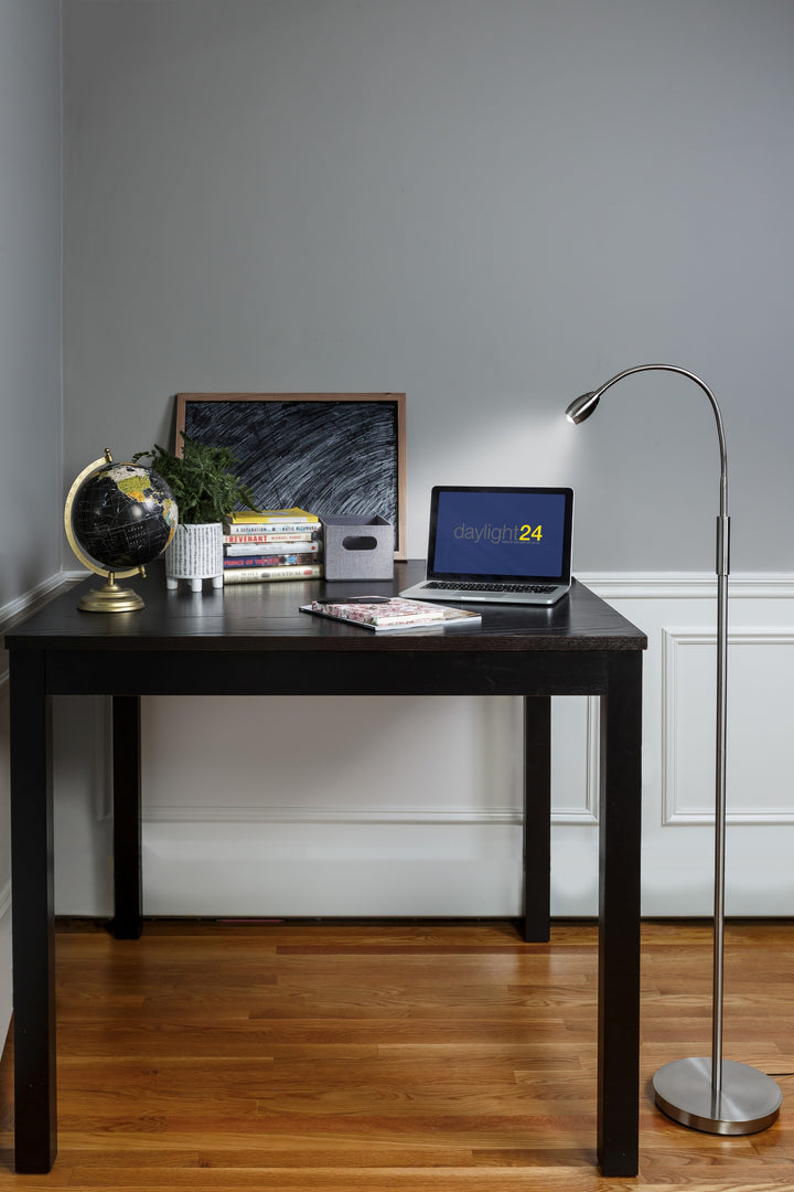 Natural Daylight LED Adjustable Beam Floor Lamp - Brushed Nickel Finish by Daylight24
