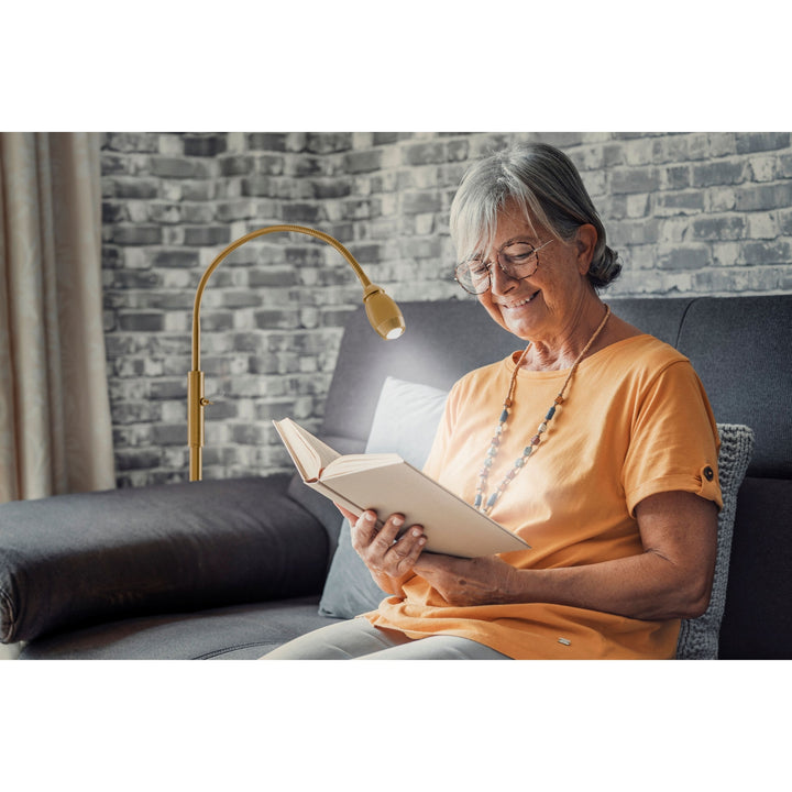 Natural Daylight LED Adjustable Beam Floor Lamp - Gold Finish by Daylight24