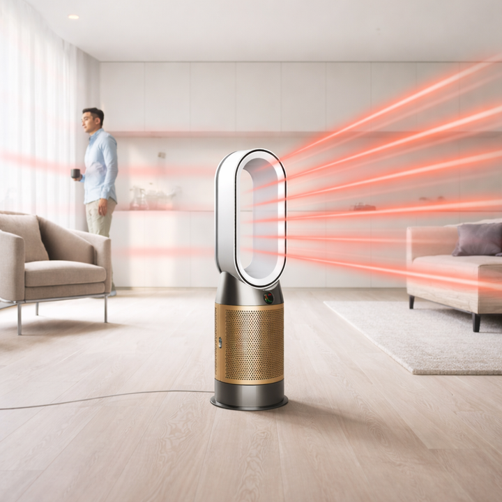 Dyson Air Purifier Hot+Cool Fan Formaldehyde HP09 Smart Tower in White/Gold