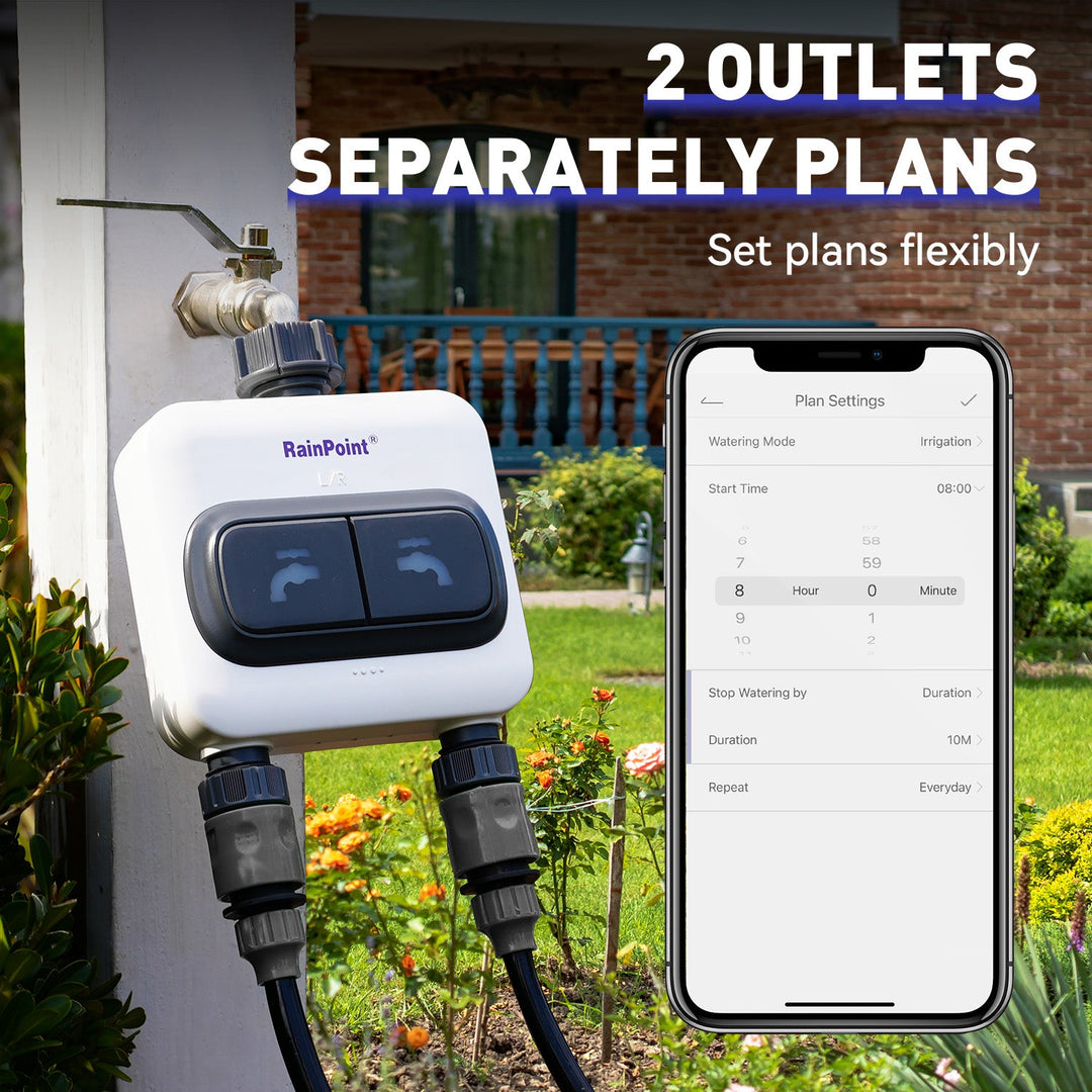 RAINPOINT 2-Zone Wi-Fi Sprinkler Timer