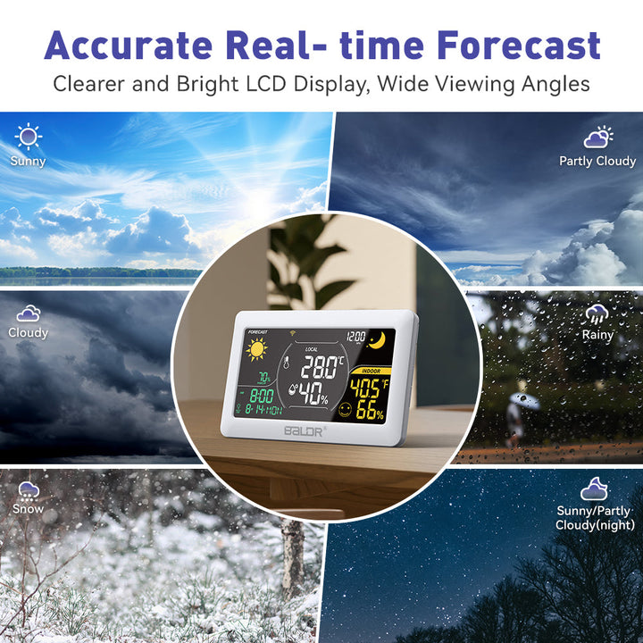 BALDR Wi-Fi Weather Station – Smart Indoor & Outdoor Thermometer with App & Real-Time Forecast