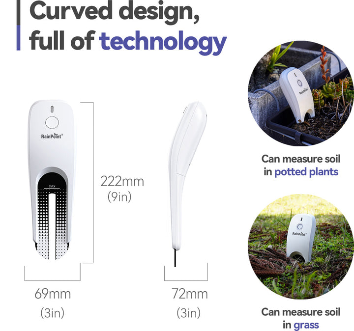 RainPoint Wi-Fi Soil Moisture & Temperature Monitor – Smart Garden & Farm Sensor with Gateway Hub