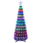 4.9FT 166Pcs LED Lights Collapsible Christmas Tree Light with Remote App Control IP65 Waterproof Customized Multi-Color Mode Timer Setting Work with A - Multi by VYSN