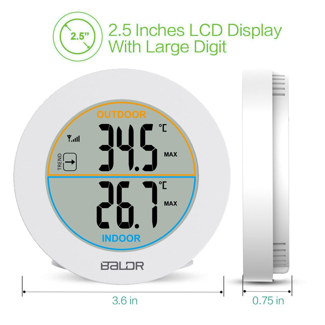 BALDR Wireless Indoor/Outdoor Thermometer