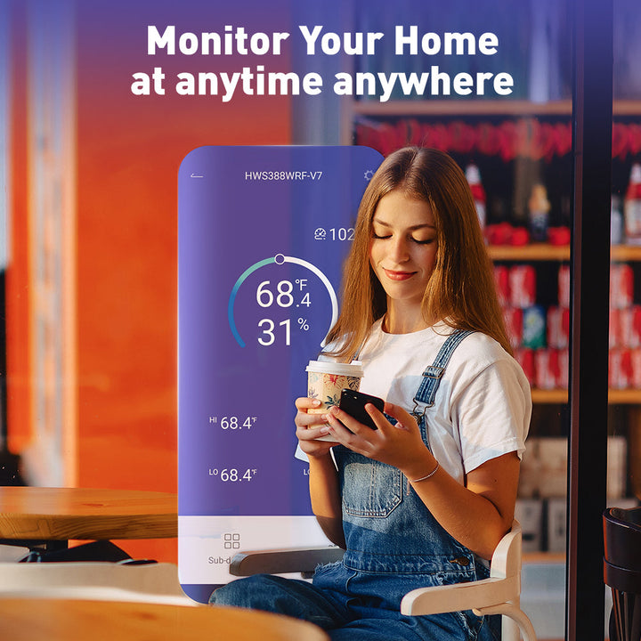 BALDR Wi-Fi Weather Station – Smart Indoor & Outdoor Thermometer with App & Real-Time Forecast